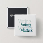 Stemverklaringen Vierkante Button 5,1 Cm (Voorkant /achterkant)