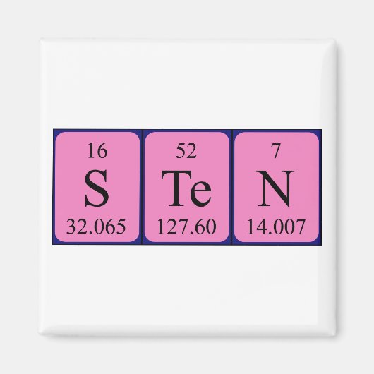 Sten periodieke lijstnaam magneet (Voorkant)