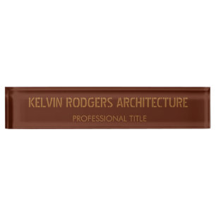 Stenced Gold print bruin Naambordje