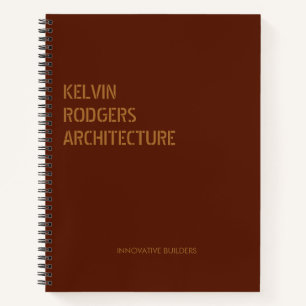 Stenced Gold print bruin Notitieboek