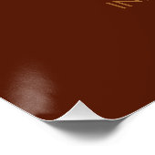 Stenced Gold print bruin Perfect Poster (Hoek)