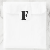 Stencil Alfabet door Janz Letter F White Ronde Sticker (Tas)