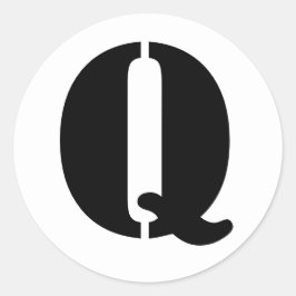 Stencil Alfabet door Janz Letter Q White Ronde Sticker