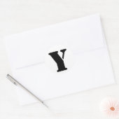 Stencil Alfabet door Janz Letter Y White Ronde Sticker (Envelop)