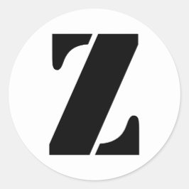 Stencil Alfabet door Janz Letter Z White Ronde Sticker