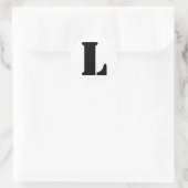 Stencil Alfabet van Janz Letter L White Ronde Sticker (Tas)