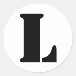 Stencil Alfabet van Janz Letter L White Ronde Sticker
