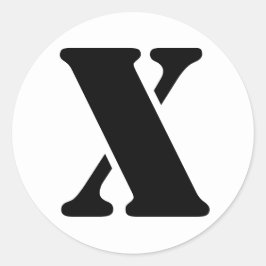 Stencil Alfabet van Janz Letter X White Ronde Sticker