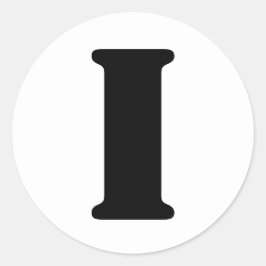 Stencil Alphabet van Janz Letter I White Ronde Sticker