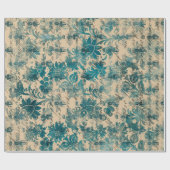 Stencil bloemen, bijen en schrijven op tan cadeaupapier (Vlak)