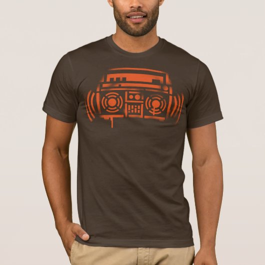 Stencil Boombox T-shirt (Voorkant)