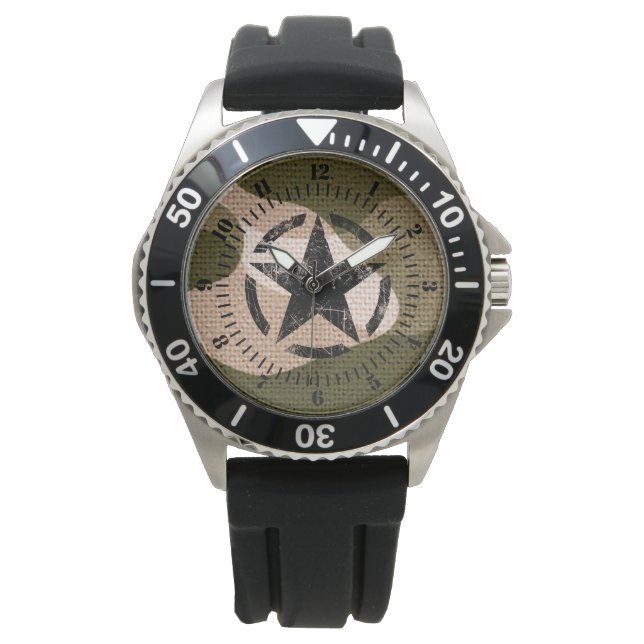Stencil  Decal Dial op Camouflage Horloge (Voorkant)