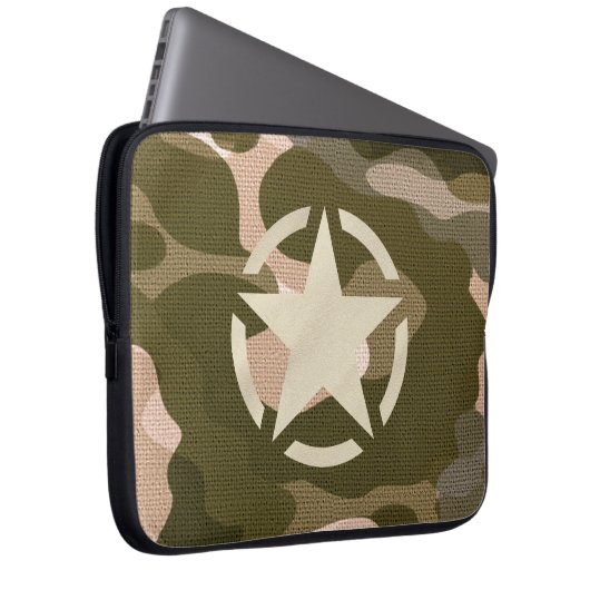 Stencil  Decal op Camo Style Laptop Sleeve (Voorkant Rechts)