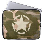 Stencil  Decal op Camo Style Laptop Sleeve (Voorkant)