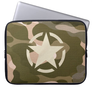 Stencil Decal op Camo Style Laptop Sleeve