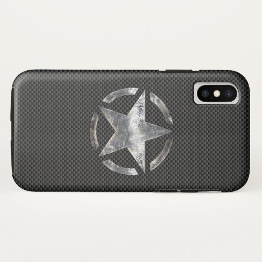 Stencil  decentraal koolstofvezel Case-Mate iPhone case (Achterkant (horizontaal))