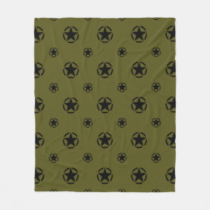 Stencil  Decimaal op camouflage kleur Fleece Deken