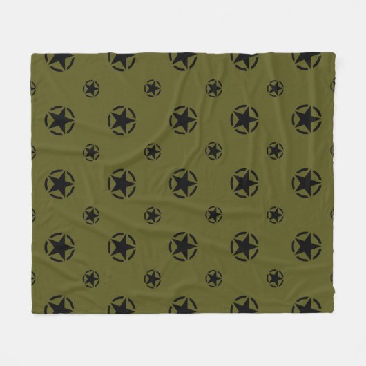 Stencil  Decimaal op camouflage kleur Fleece Deken (Voorkant (Horizontaal))