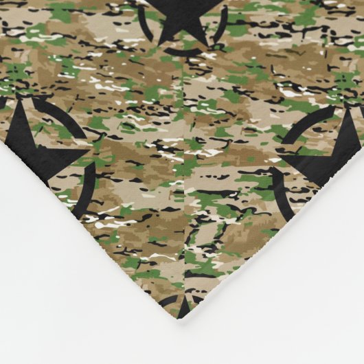 Stencil  Decimaal op camouflage kleur Fleece Deken (Hoek)