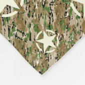 Stencil  Decimaal op camouflage kleur Fleece Deken (Hoek)