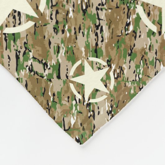 Stencil  Decimaal op camouflage kleur Fleece Deken (Hoek)