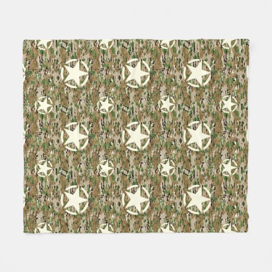 Stencil  Decimaal op camouflage kleur Fleece Deken (Voorkant (Horizontaal))