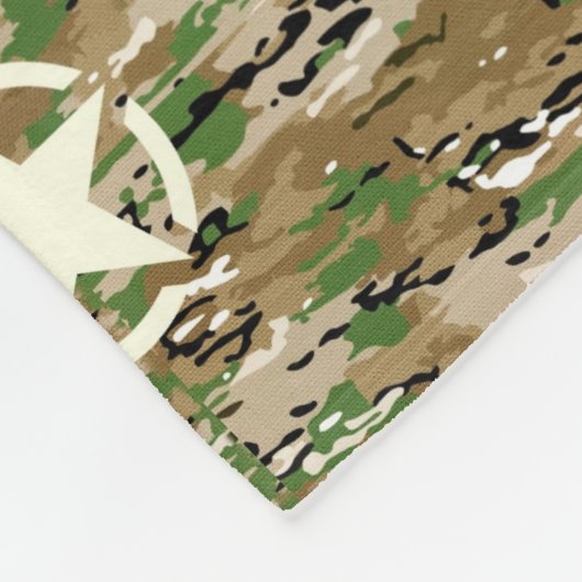 Stencil  Decimaal op camouflage kleur Fleece Deken (Hoek)