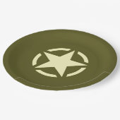 Stencil Decimaal op camouflage kleur Papieren Bordje (Gekanteld)