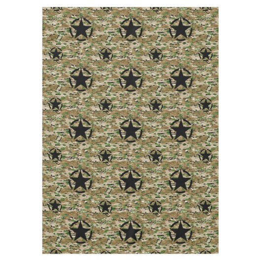 Stencil  Decimaal op camouflage kleur Tafelkleed (Voorkant)