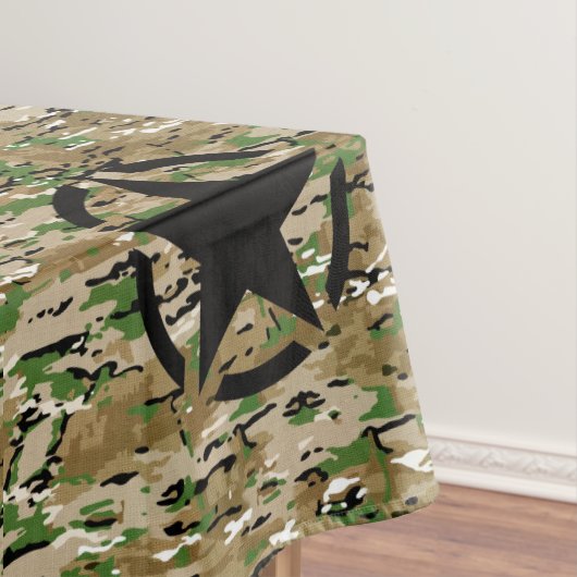 Stencil Decimaal op camouflage kleur Tafelkleed (Voorbeeld)