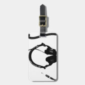 Stencil DJ-hoofdtelefoon Bagagelabel (Voorkant verticaal)