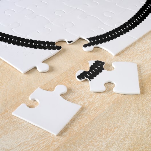 Stencil DJ-hoofdtelefoon Legpuzzel (Zijkant)