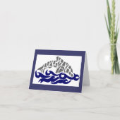 stencil dolphin note card kaart (Voorkant)