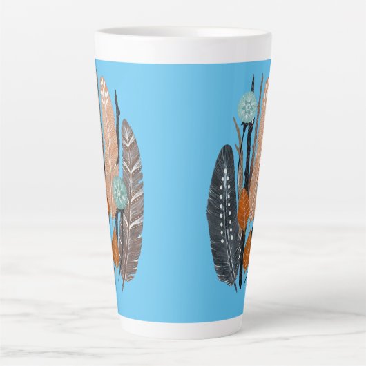 Stencil Feathers Art Mok (Voorkant)