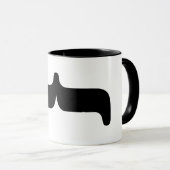 Stencil Font Parenthis Mustache Mok (Voorkant rechts)