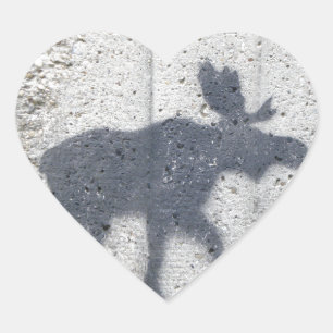 Stencil Graffiti Moose Hart Sticker