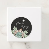  stencil holly plant prettige feestdagen bedankjes labels (In situ)