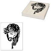Stencil Jezus buste patroon art stempel (Gestempeld)