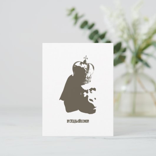 Stencil King Ape Briefkaart (Staand voorkant)