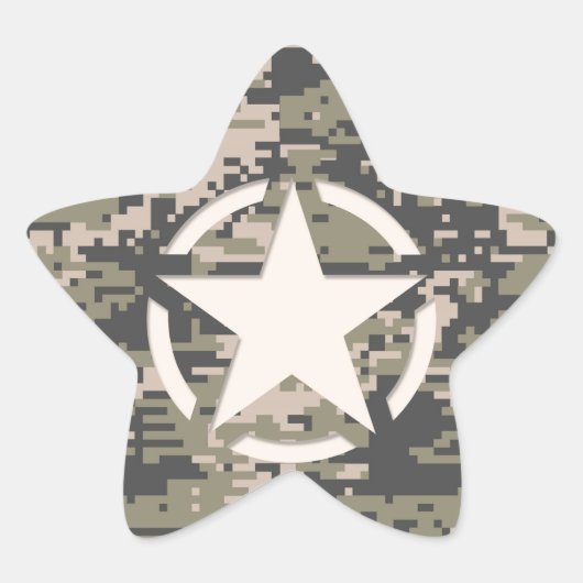 Stencil Label Decale Style Khaki Camouflage (Voorkant)