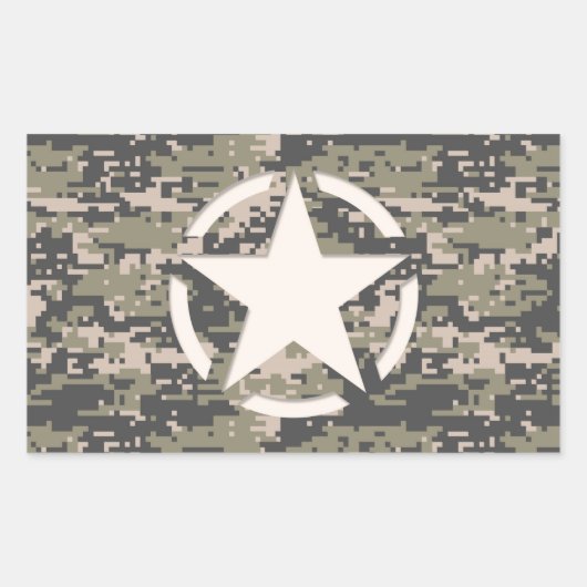 Stencil Label Decale Style Khaki Camouflage (Voorkant)