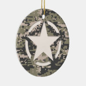 Stencil Label Decale Style Khaki Camouflage Keramisch Ornament (Rechts)