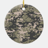 Stencil Label Decale Style Khaki Camouflage Keramisch Ornament (Achterkant)