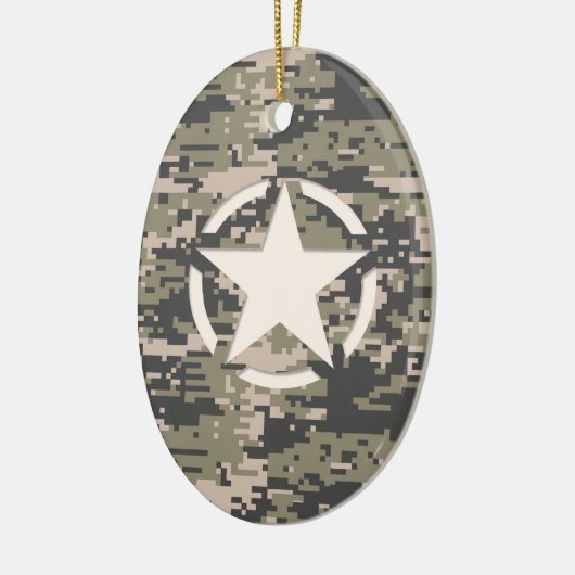 Stencil Label Decale Style Khaki Camouflage Keramisch Ornament (Links)