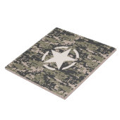 Stencil Label Decale Style Khaki Camouflage Tegeltje (Zijkant)
