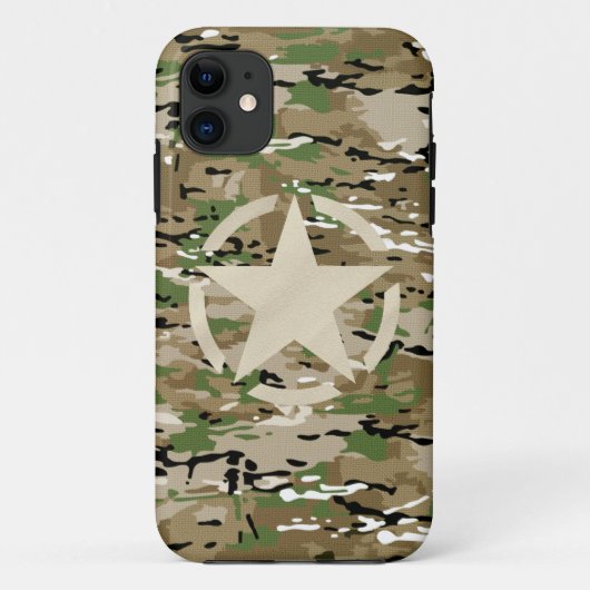 Stencil Label Stijl decimaal op camostijl Case-Mate iPhone Case (Achterkant)