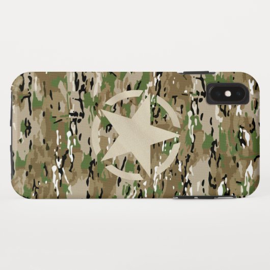 Stencil Label Stijl decimaal op camostijl Case-Mate iPhone Case (Achterkant (horizontaal))
