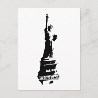 Stencil Liberty Black Briefkaart