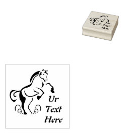 Stencil Paarden opgroeien Rubberstempel