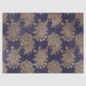 Stencil Peacock Feathers op Paarse ontkoppeling Tissuepapier (Voorkant)